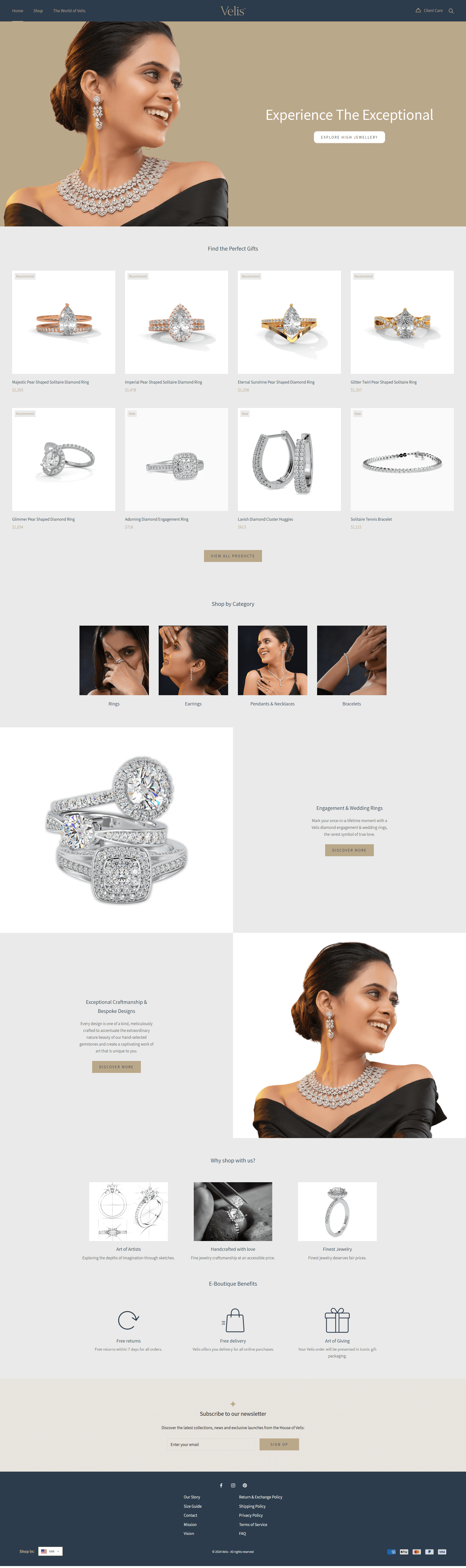 Velis Luxurious Fine Diamond Jewelry Brand